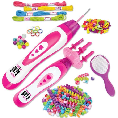 Alternative view of Girls DIY Plastic Hair Beader Toys Kid's Hair Braider with Comb and Fashion Beads Hair Braiding Set
