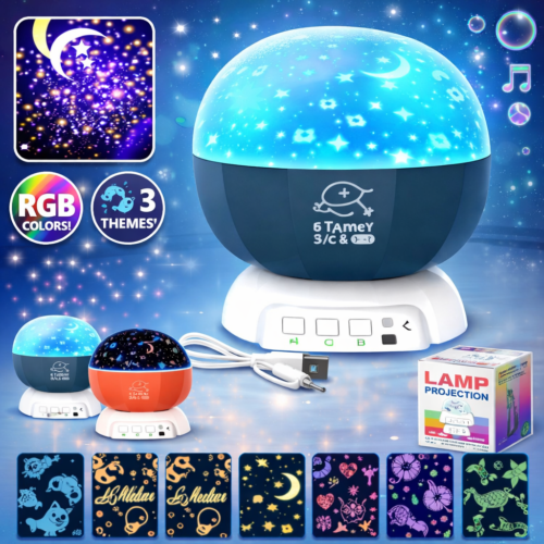 Star and Moon Starry Sky Projection Lamp
