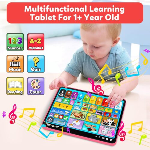 Alternative view of Learning Tablet with Music and Lights Montessori Speech Therapy for Toddlers 1-3 Years