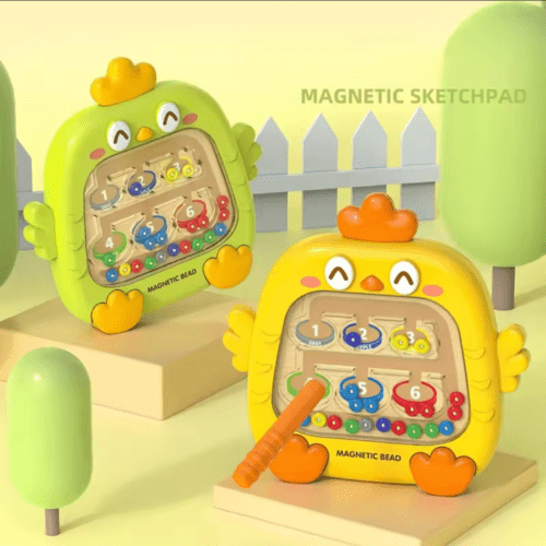 Magnetic Puzzle Game, Board Pen, Movable Beads, Montessori Colors, Number Sorting, Sensory Matching Game, Educational Toys for Children
