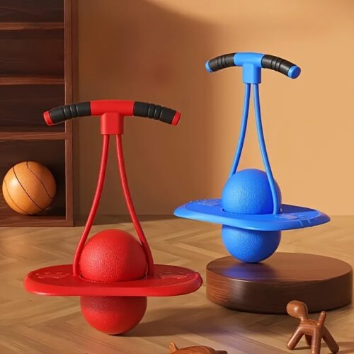 Alternative view of Bouncing Ball with Handle, Thickened Load-bearing Design, Wear-resistant Textured Grip, Suitable for Both Fitness and Outdoor Use