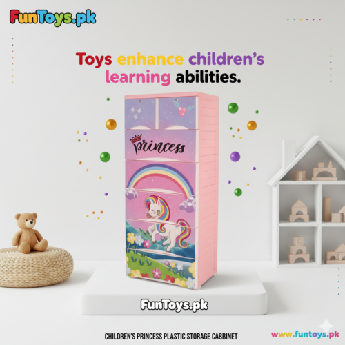 Children's Princess Unicorn Plastic Storage Cabinet 5+2