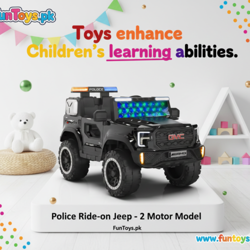 Alternative view of Police Jeep 12V Kids Ride-On Car with LED Lights & Siren 2-7 Years Kids