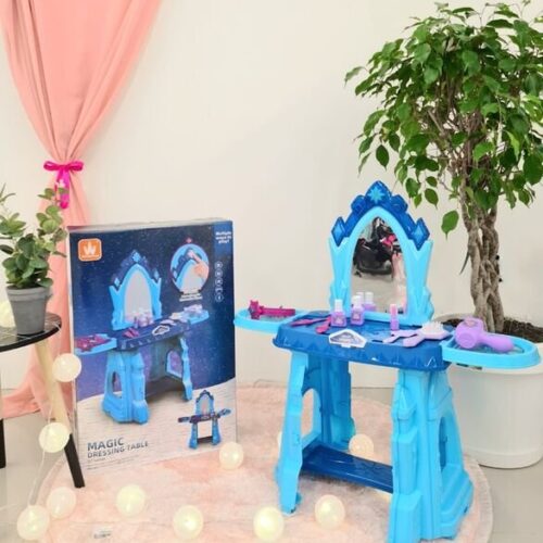 Magic Frozen Princess Pretend Play Set - Luxurious Beauty Table with Light and Sound