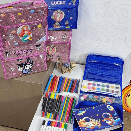 Alternative view of Kuromi and Space art and colouring set 123 pieces