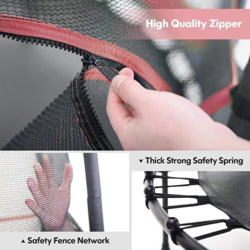 Alternative view of Trampoline for kids, Kids Mini Junior Round Trampoline With Enclosure Safety Net 55'' 4.5FT Exercise