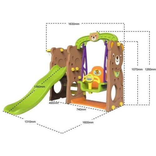 Alternative view of Basketball Swing Slide 4 in 1 Brown