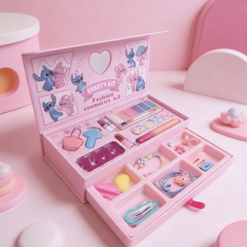 Girls' makeup and jewellery beauty kit themed Stitch