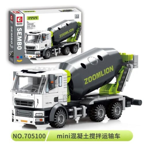 Alternative view of Sembo Block Zoomlion Excavator Mixer Truck Crane Engineering Vehicle Model Compatible with Lego Small Particle Toys