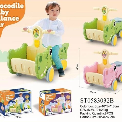 Alternative view of RIDE-ON CAR STABLE BALANCED EDUCATIONAL LEARNING CROCODILE BIKE 18m+