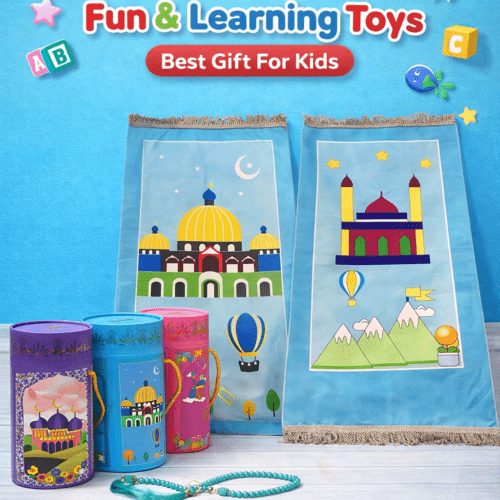 Kids Prayer Rug Mat With Prayer Beads 
Best Gift for kids