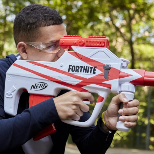 Alternative view of Nerf Fortnite B-AR Motorized Dart Blaster - Fortnite Converge Wrap, Motorized 10-Dart Blasting, 10-Dart Clip, 10 Official Nerf Elite Darts