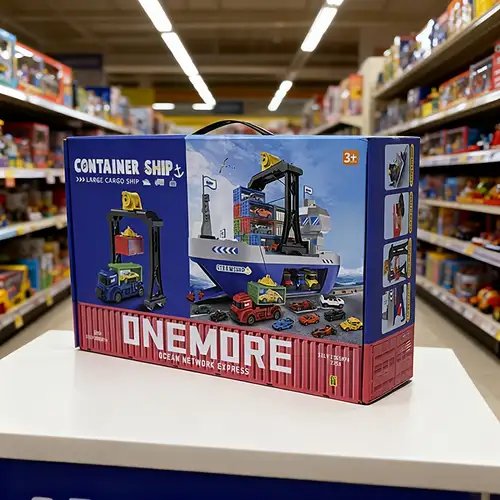 Cargo Ship Toy & Gantry Crane for kids, Toy Boat and Crane Playset with 6 Race Cars and 12 Containers, Transport Cruise Ship, Cargo Boat Toys Birthday Gift Boys Kids