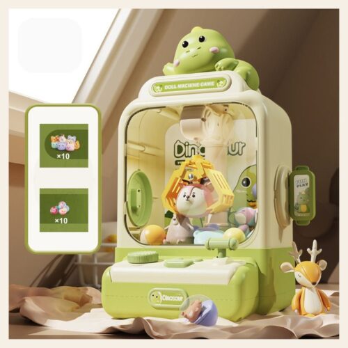 Alternative view of Dinosaur Claw Machine
DOLL DINOSAUR 
CATCHING MACHINE