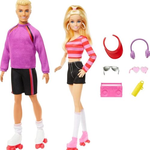 Alternative view of Barbie Fashionistas Set with 2 Fashion Dolls & 6 Accessories, 65th Anniversary collectible. 