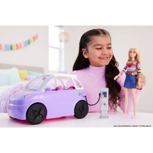 Alternative view of Barbie Car, Kids Toys, “Electric Vehicle” With Charging Station