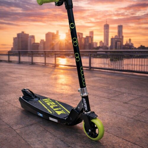 Helix 12V Electric Scooter - Blue and Green