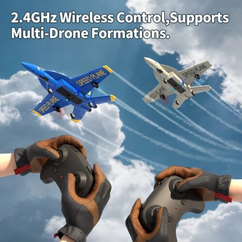 RC Airplane, 2.4G 2-Channel RC Glider, 6-Axis Stability, EPP Foam, Fixed Wing, with Lights, Outdoor RC Airplane, Toys, Gifts for Kids 
R/C BATTLE 
VANGUARD FIGHTER 
JET WITH GYROSCOPE