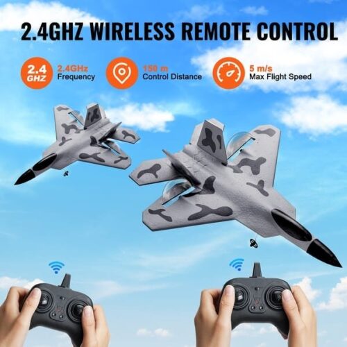 2.4G Remote Control Model F22 EPP Foam Durable Styrofoam RC Airplane Plane for Kids Boys Girls Beginner