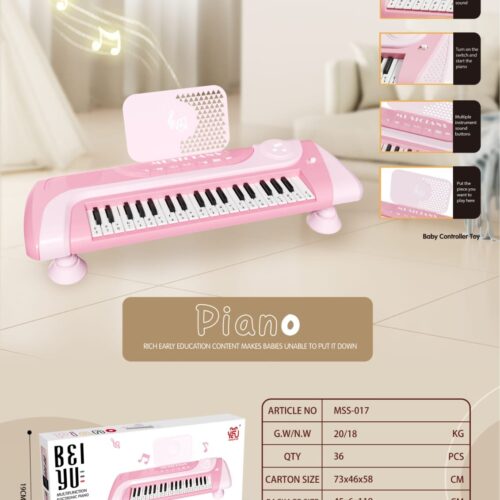 Large 37-key electronic keyboard, children's simulation piano, multi-functional musical keyboard that can be played and sung.