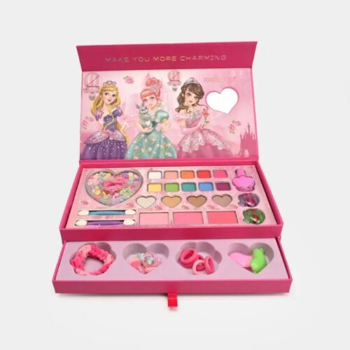 Alternative view of Beauty 17PCS Kids Princess Makeup Set 🎀 | Pretend Play Beauty Kit with Lipsticks, Mirror & Accessories | Safe & Washable Makeup Toy Gift for Girls