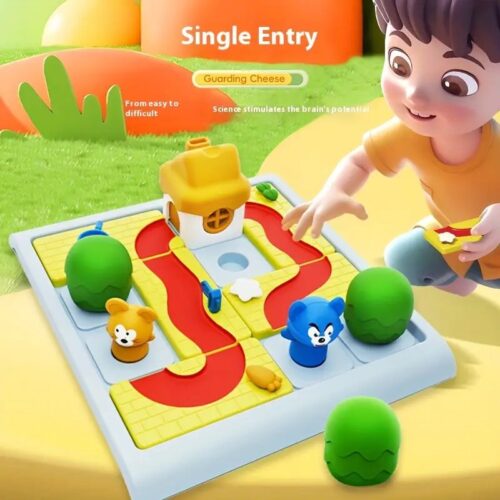 Guarding Cheese Educational Board Game - Fun STEM Learning Strategy Game for Kids Ages 3+ with 48 Challenges