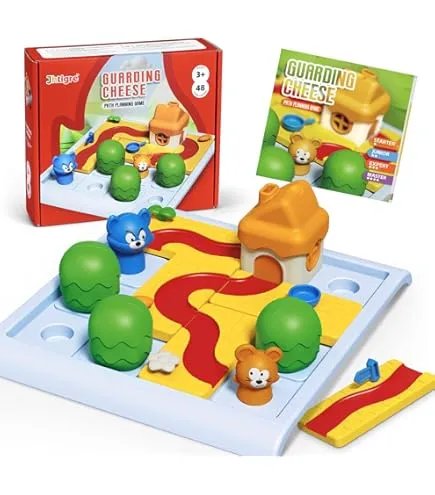 Alternative view of Guarding Cheese Educational Board Game - Fun STEM Learning Strategy Game for Kids Ages 3+ with 48 Challenges