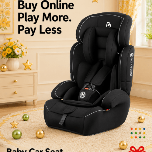 Popypapa Baby Car Seat – Non-Rotatable | Safety Comfort for 0-6 Years |(9-36kgs) Adjustable & Secure Travel Seat