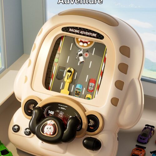 Kid Musical Steering Wheel Simulation Driving Car Adventure Educational Toy with Music Montessori Sensory Fine Motor Skill Gift