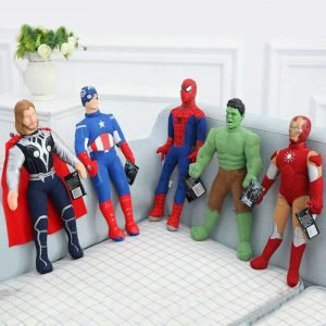 Plushy Super Heroes Plush Spider-Man, Batman, Iron man, Hulk, Captian America, Thor
