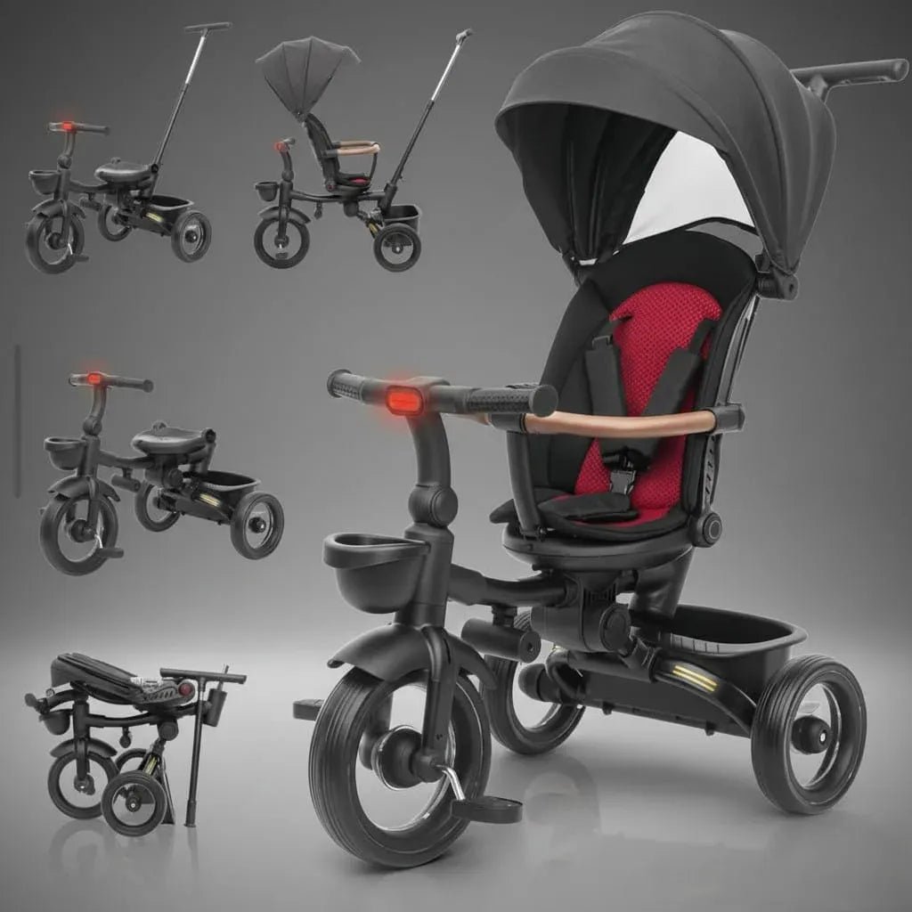 Kidilo 7-in-1 Convertible Tricycle with Adjustable Parent Handlebar – Ages 1 to 5
Kidilo Premium Multifunctional Cycle - Image 2