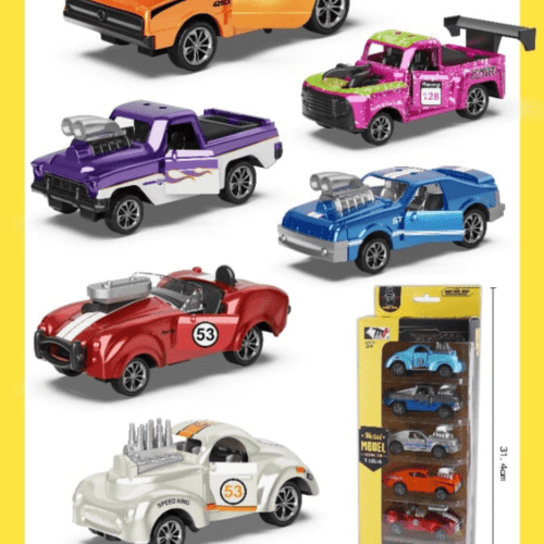 6PCS METAL PULL
BACK CAR