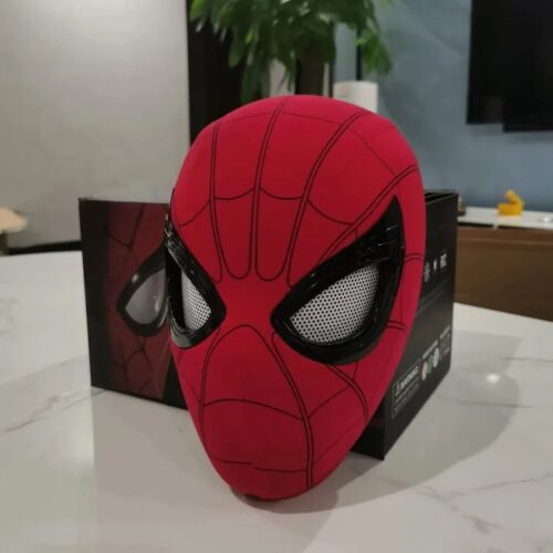 Spiderman Headgear Cosplay Moving Eyes Electronic Mask Spider Man Remote Control Elastic Toys for Adults Kids Gift