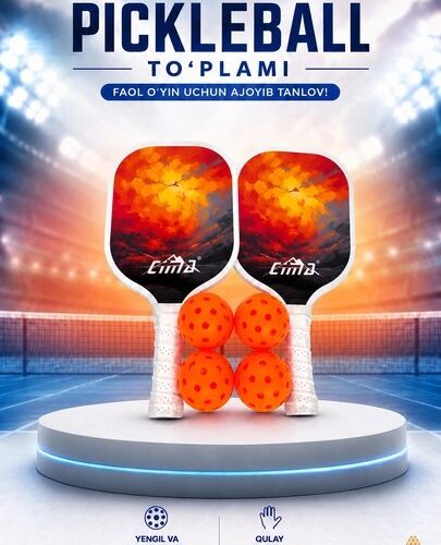 Pickleball set: rackets and balls, for sports, for adults and teenagers