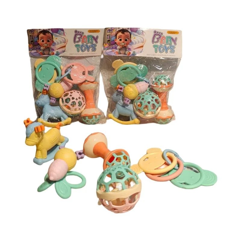 9Pcs Baby Premium Rattles & Teethers Set