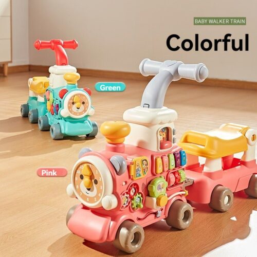 5 in 1 Baby Musical Walker, Learning Walker, Activity Walker, Baby Train Walker With Music and Lights