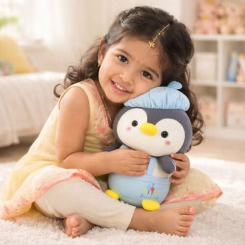 Alternative view of Soft Mini Blue Cap Penguin Teddy Toy For Kids| Stuffed Animals - 35 cm (Multicolor)
