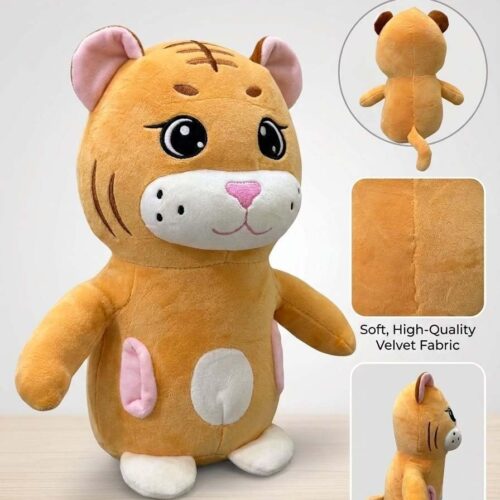 35cm yellow tiger plush stuffed toy