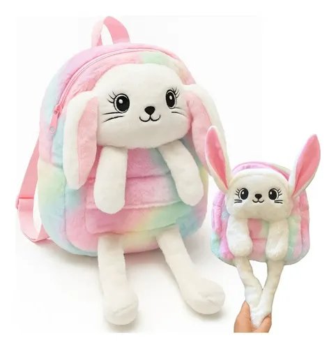 Alternative view of Plushy Backpack with Lights & Movable Ears
cute tie-dye plush bunny character backpack Ear Muff