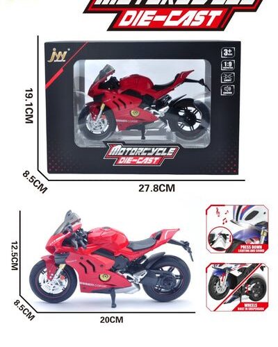 Alternative view of Ducati Panigale V4 Motorcycle Die-Cast Model 1:16 Scale, 
Ages 3+