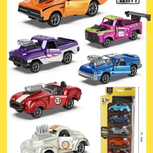 Alternative view of 6PCS METAL PULL 
BACK CAR