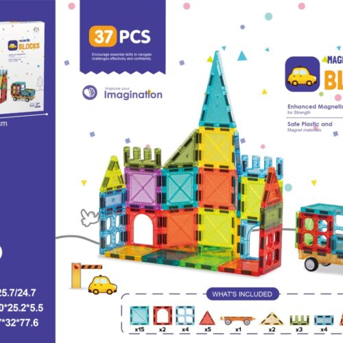 37 PCS MAGNECTIC 
TILES