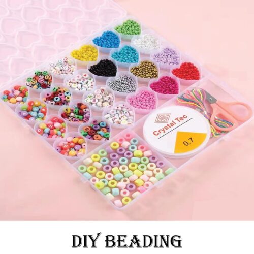 Bead set in a box with heart-shaped
