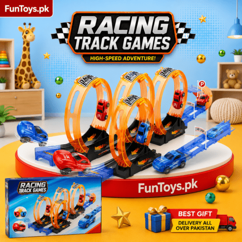Power Racing Car Track Games 38-piece toy Racing set