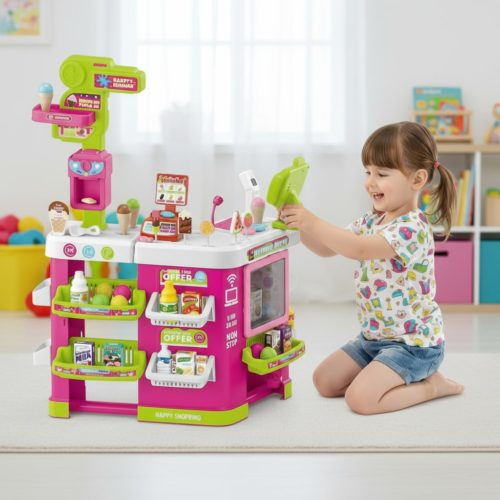 86-piece Desserts Shop / Supermarket Pretend Musical Play Set
