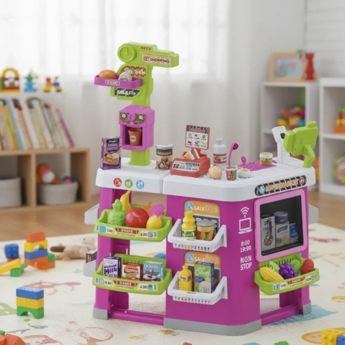 Alternative view of 86-piece Desserts Shop / Supermarket Pretend Musical Play Set