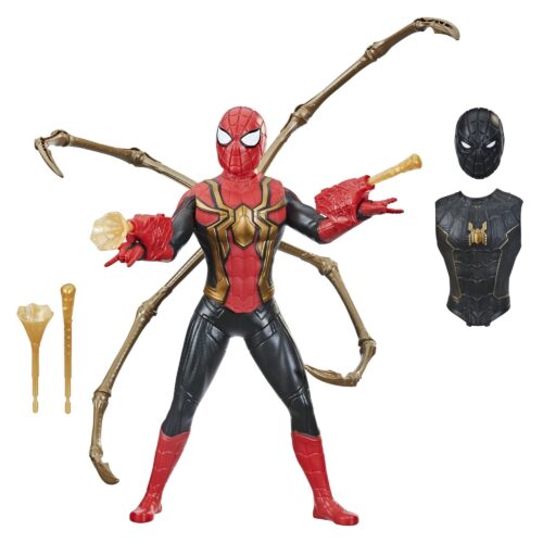 Marvel Spider-Man 13-Inch-Scale Web Gear Spider-Man Action Figure, Spider Legs and Web Blasters, 15 Accessories, Ages 4 And Up