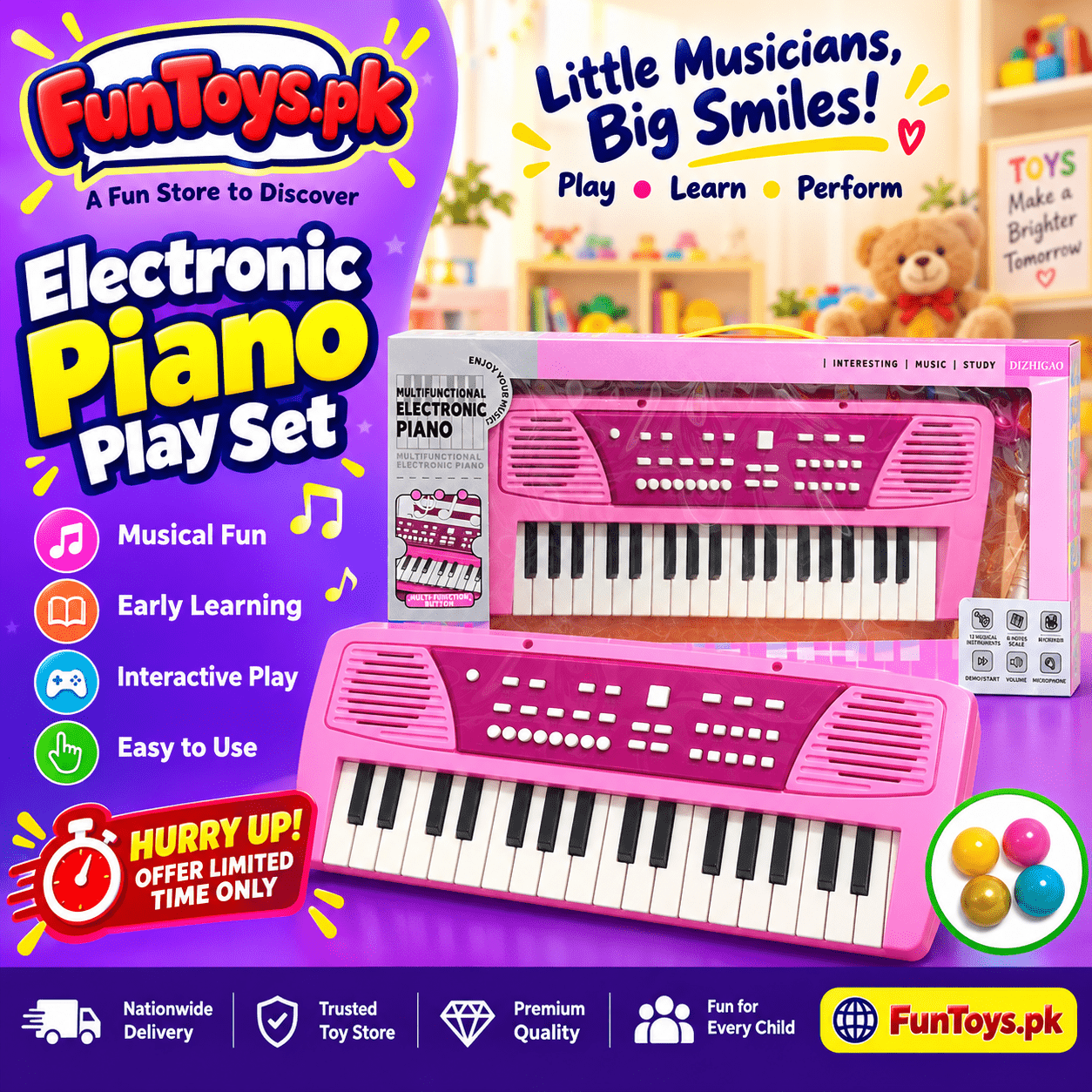 Children’s 37-key electronic keyboard toy