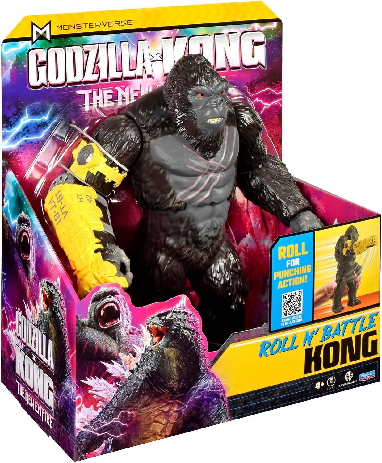 Godzilla X Kong 11″  Giant Kong Roll N Battle Punch Orginal