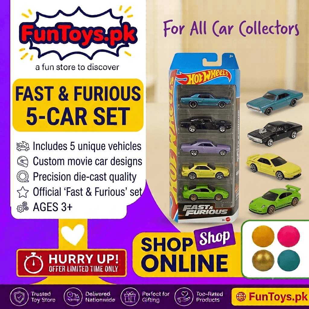 Hot Wheels Fast & Furious 5pcs Car Collection Set Original